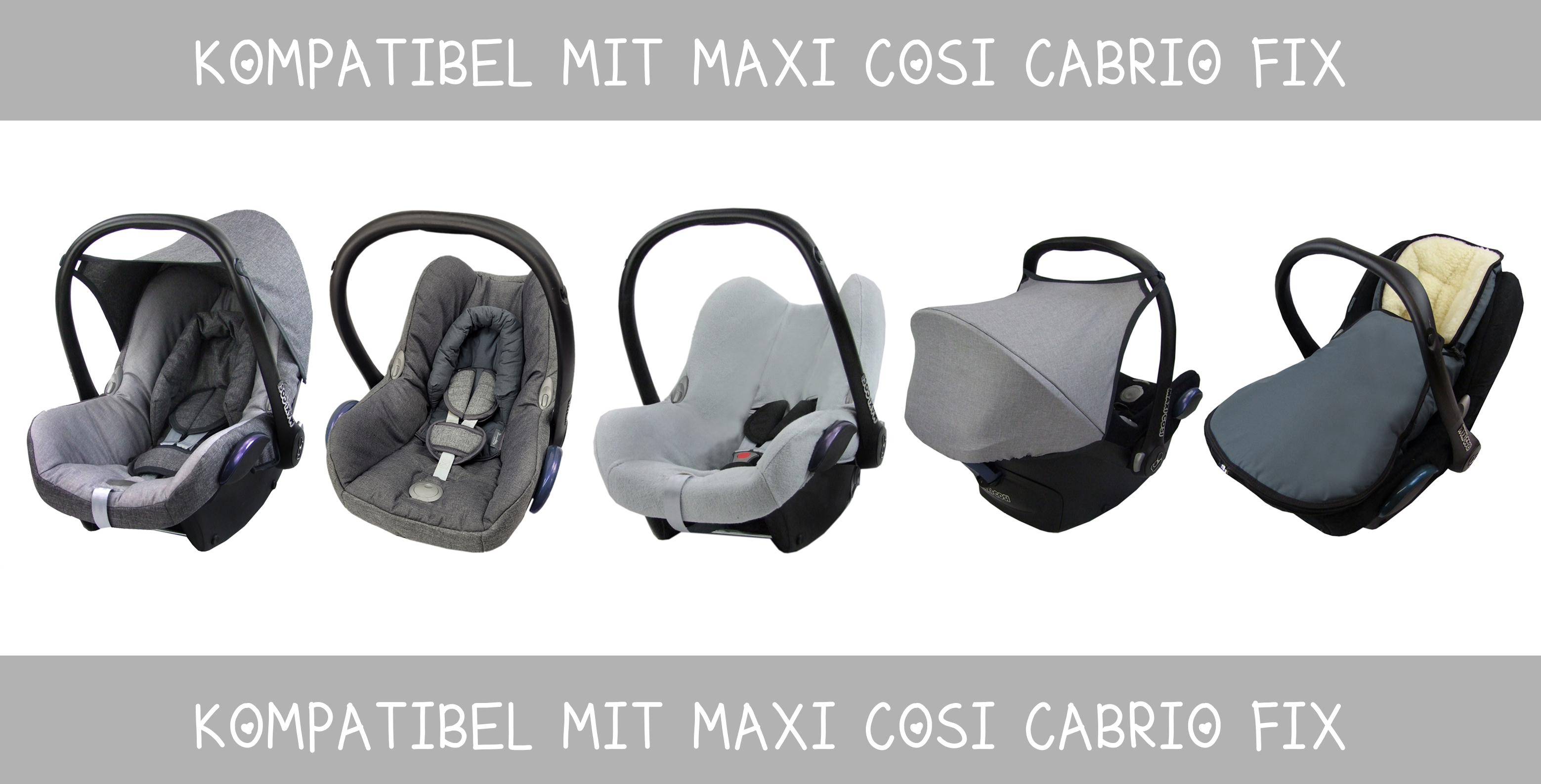 BAMBINIWELT Sitzkeil Sitzverkleinerer Keilkissen kompatibel mit Maxi Cosi  Cabrio Fix und Citi (hellgrau) : : Baby