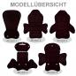 Mobile Preview: BAMBINIWELT Ersatzbezug, Sitzkissen, Bezug für Fahrradsitz, Modell Römer Jockey (Mod. 2) MELIERT
