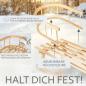 Preview: BAMBINIWELT Holzschlitten, Hörnerrodel mit Rückenlehne und Zugseil, aus naturlackierten Buchenholz, Metallkufen, 120cm
