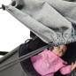 Preview: BAMBINIWELT universales Sonnensegel für Kinderwagen/Buggy mit UV50+, Design: meliert