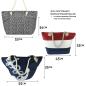 Preview: BAMBINIWELT Strandtasche, Umhängetasche, Einkaufstasche, Shopper, Schultertasche für Urlaub und Freizeit, XXL