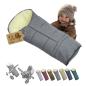 Preview: BAMBINIWELT Winterfußsack in Mumienform für Kinderwagen und Buggy, 110cm, Wolle, Design MELIERT