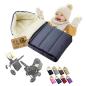 Preview: BAMBINIWELT Winterfusssack für Kinderwagen und Buggy, 90cm, Wolle, Design LINIERT