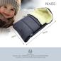 Preview: BAMBINIWELT Winterfusssack für Kinderwagen und Buggy, 90cm, Wolle, Design LINIERT