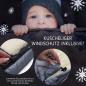 Preview: BAMBINIWELT Winterfusssack für Kinderwagen und Buggy, 108cm, Wolle, Design UNI