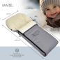 Preview: BAMBINIWELT Winterfusssack für Kinderwagen und Buggy, 108cm, Wolle, Design UNI