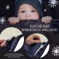 Preview: BAMBINIWELT Winterfusssack für Kinderwagen und Buggy, 90cm, Wolle, Design UNI