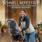 Preview: BAMBINIWELT Regenhaube für Fahrradsitz, universal, transparent mit farblicher Umrandung