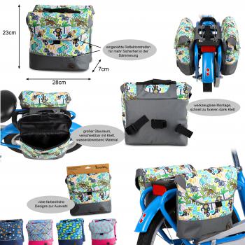 BAMBINIWELT Gepäcktasche, Gepäckträgertasche für Fahrrad, Fahrradtasche für Kinder, wasserabweisend, z.B. für alle Puky Räder