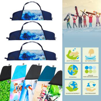 BAMBINIWELT Skitasche für Kinder, Skisack für Ski und Skiistöcke, Skibag, Skicover, wasserdicht