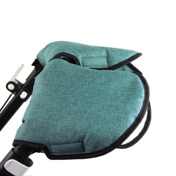 BAMBINIWELT universaler Muff/Handwärmer für Kinderwagen,, besonders für Bugaboo Modelle geeignet, Buggy, Jogger mit Wolle, 2-TEILIG, MELIERT