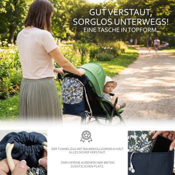 BAMBINIWELT leichte Kinderwagentasche universal BEUTEL Organizer Einkaufstasche