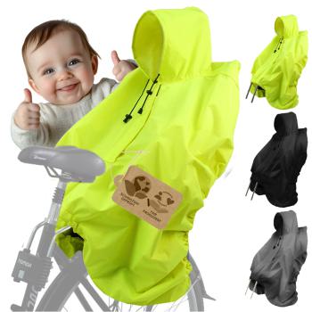 BAMBINIWELT Regencape REGENPONCHO für Kinderfahrradsitz SOFTSHELL Fleece Schutz