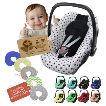 BAMBINIWELT Sommerbezug, Schonbezug, Bezug aus Frottee für Maxi Cosi Pebble Sterne