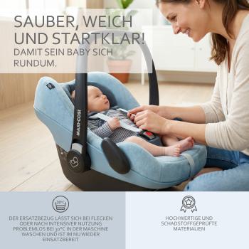 Preview: BAMBINIWELT Sommerbezug, Schonbezug, Bezug aus Frottee für Maxi Cosi Pebble + GRATIS KP