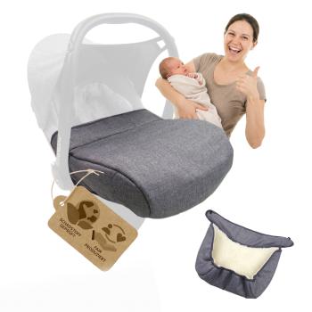 BAMBINIWELT Fußabdeckung für Babyschale Maxi-Cosi CabrioFix Wolle