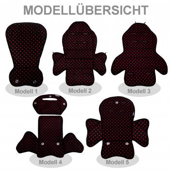 BAMBINIWELT Ersatzbezug, Sitzkissen, Bezug für Fahrradsitz, Modell Römer Jockey (Mod. 3) MELIERT