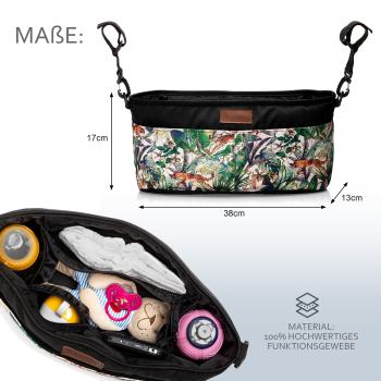 BAMBINIWELT universal Buggy ORGANIZER, Kinderwagen-Tasche, Wickeltasche mit Getränkehalter
