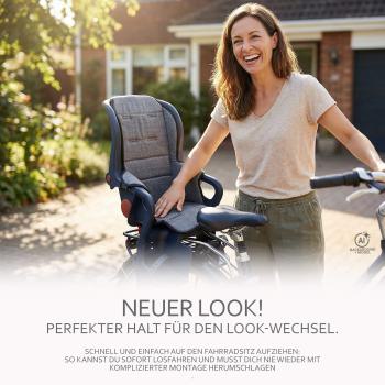 Preview: BAMBINIWELT Ersatzbezug, Sitzkissen, Bezug für Fahrradsitz, Modell Römer Jockey (Mod. 2) MELIERT