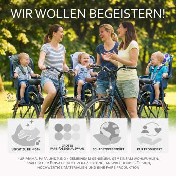 BAMBINIWELT Ersatzbezug, Sitzkissen, Bezug für Fahrradsitz, Modell Römer Jockey (Mod. 3) MELIERT