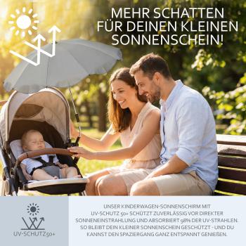 BAMBINIWELT universaler Sonnenschirm für Kinderwagen/Buggy UNI (rund)