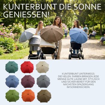 BAMBINIWELT universaler Sonnenschirm für Kinderwagen/Buggy MELIERT (rund)