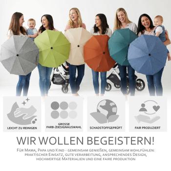 BAMBINIWELT universaler Sonnenschirm für Kinderwagen/Buggy MELIERT (rund)