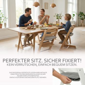 BAMBINIWELT Kissen für Erwachsene, Sitzkissen für Trittbrett, kompatibel mit Hochstuhl Stokke Tripp Trapp