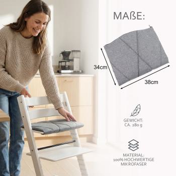 BAMBINIWELT Kissen für Erwachsene, Sitzkissen für Trittbrett, kompatibel mit Hochstuhl Stokke Tripp Trapp