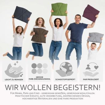 BAMBINIWELT Kissen für Erwachsene, Sitzkissen für Trittbrett, kompatibel mit Hochstuhl Stokke Tripp Trapp