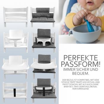 Preview: BAMBINIWELT Ersatzbezug für Stokke Tripp Trapp, MELIERT ORG.