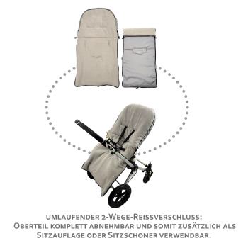 BAMBINIWELT Winterfusssack für Kinderwagen und Buggy, 108cm, Fleece, Design UNI