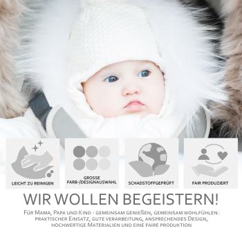 BAMBINIWELT Winterfusssack für Kinderwagen und Buggy, 108cm, Wolle, Design LINIERT