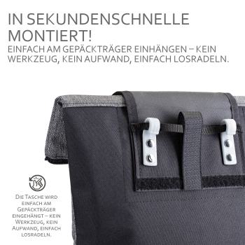 Preview: BAMBINIWELT Fahrradtasche, Gepäckträgertasche, Rucksack, Fahrradrucksack