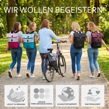 BAMBINIWELT Fahrradtasche, Gepäckträgertasche, Rucksack, Fahrradrucksack