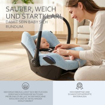 Preview: BAMBINIWELT Sommerbezug, Schonbezug, Bezug aus Frottee für Maxi Cosi CabrioFix + GRATIS GP