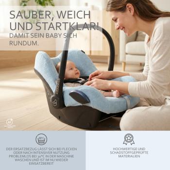 Preview: BAMBINIWELT Sommerbezug, Schonbezug, Bezug aus Frottee für Maxi Cosi CabrioFix + GRATIS KP
