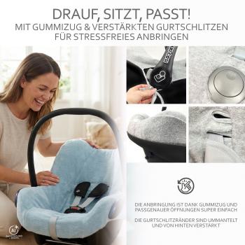 Preview: BAMBINIWELT Sommerbezug, Schonbezug, Bezug aus Frottee für Maxi Cosi CabrioFix + GRATIS KP