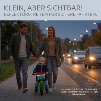 BAMBINIWELT Lenkertasche, Lenkerkorb, OFFEN für Dreirad, Laufrad, Rutschfahrzeug, Fahrradtasche für Kinder, wasserabweisend, z.B. Puky Wutsch