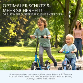 Preview: BAMBINIWELT Lenkerpolster, Lenkerschutz für Scooter, Laufrad, Dreirad, Fahrrad