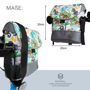 BAMBINIWELT Lenkertasche für Puky, Roller und Fahrrad, Fahrradtasche für Kinder, wasserabweisend, mit Schultergurt