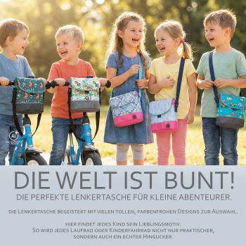 BAMBINIWELT Lenkertasche für Puky, Roller und Fahrrad, Fahrradtasche für Kinder, wasserabweisend, mit Schultergurt