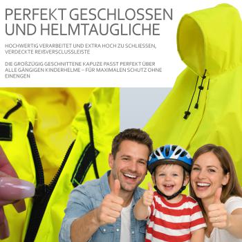 BAMBINIWELT Regencape REGENPONCHO für Kinderfahrradsitz SOFTSHELL Fleece Schutz