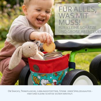 Preview: BAMBINIWELT offene Rahmentasche, Tasche für Dreirad, Rutschfahrzeuge, Tretfahrzeuge für Kinder, wasserabweisend, z.B. Puky Wutsch