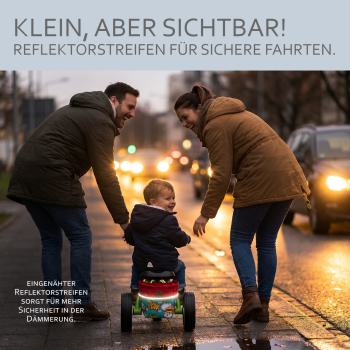 BAMBINIWELT offene Rahmentasche, Tasche für Dreirad, Rutschfahrzeuge, Tretfahrzeuge für Kinder, wasserabweisend, z.B. Puky Wutsch