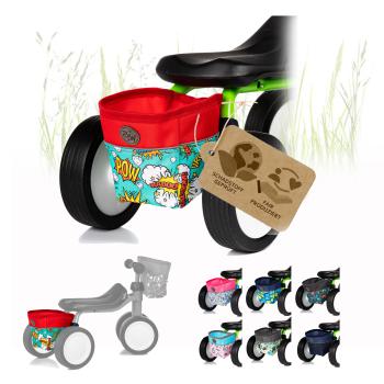 BAMBINIWELT offene Rahmentasche, Tasche für Dreirad, Rutschfahrzeuge, Tretfahrzeuge für Kinder, wasserabweisend, z.B. Puky Wutsch