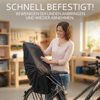 BAMBINIWELT Regenhaube für Römer-Fahrradsitz, UNI SCHWARZ