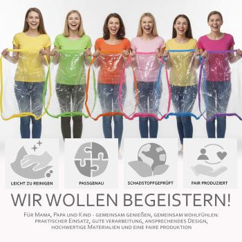 BAMBINIWELT Regenhaube für Fahrradsitz, universal, transparent mit farblicher Umrandung