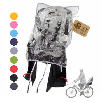 BAMBINIWELT Regenhaube für Fahrradsitz, universal, transparent mit farblicher Umrandung