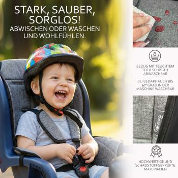 BAMBINIWELT Ersatzbezug, Sitzkissen, Bezug für Fahrradsitz, Modell Römer Jockey (Mod. 2) DESIGN